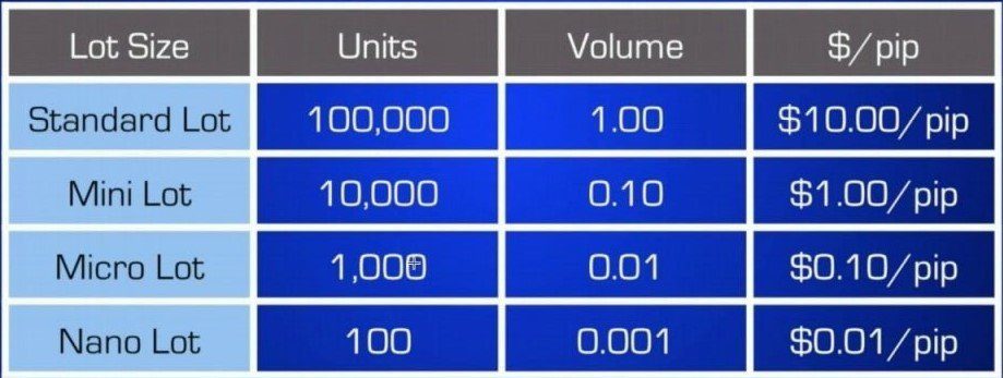 lot in forex